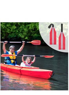 Excefore Safety Warning Travel Flag for Kayak Red Canoes SUP Towing Flag  with Webbing Accessories 2 Pieces  - Image 2
