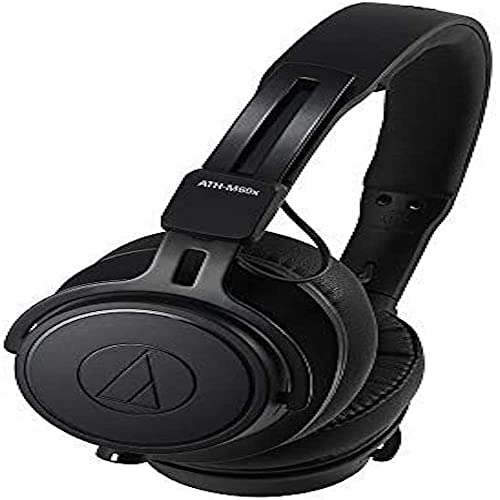 Audio-Technica ATH-M60X On-Ear Closed-Back Dynamic Professional Studio Monitor Headphones Black - Image 1