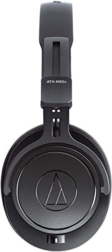 Audio-Technica ATH-M60X On-Ear Closed-Back Dynamic Professional Studio Monitor Headphones Black - Image 3