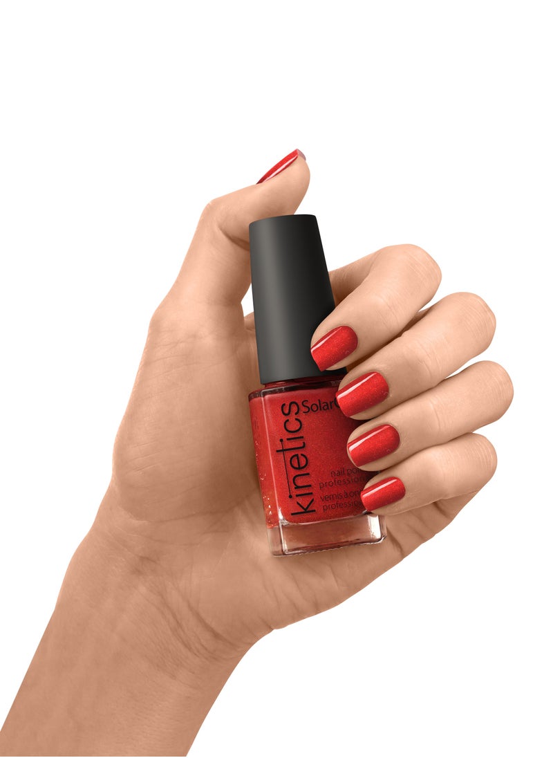 KINETICS SOLARGEL PROFESSIONAL NAIL POLISH 15 ML | #489 IRON RED  - Image 2