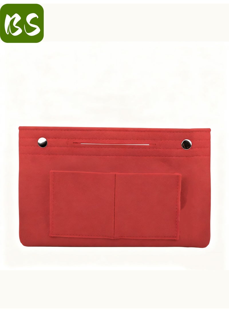 بي إس حقيبة متعددة الاستخدامات من اللباد | بطانة لتنظيم حقائب اليد النسائية | حقيبة تخزين من اللباد | مساحات تخزين متعددة لتصميم منظم، وداعًا للفوضى | خامة لباد عالية الجودة، خفيفة الوزن، وتوفر حماية داخلية | تصميم صغير يناسب جميع أنواع حقائب اليد - Image 4