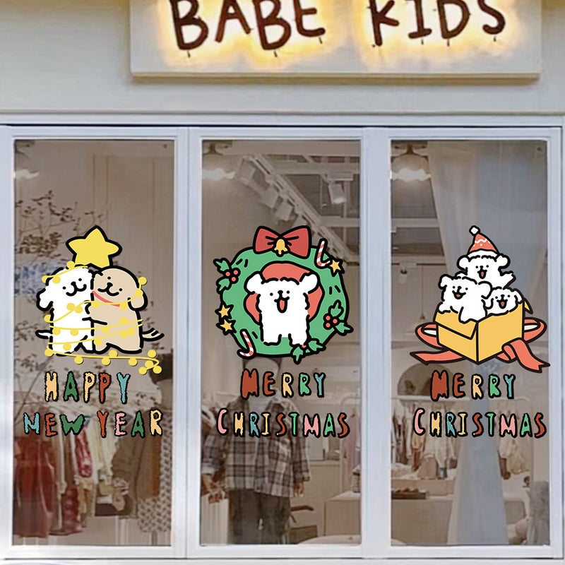 2026 New Year And Christmas Decorative Glass Stickers Santa Claus Electrostatic Stickers Window Stickers Door Stickers Window Stickers Wall Stickers - Image 3