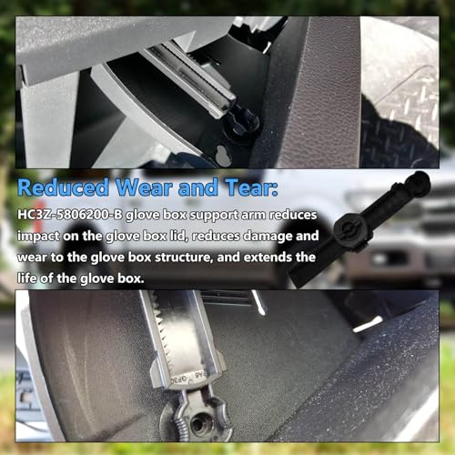 BSNOVT HC3Z-5806200-B HC3Z5806200B Car Glove Box Support Damper Stop,Fit for Ford F-150 2015-2018, Fit for Ford F-250 F-350 F-450 F-550 2017, Soft Open Damper Release Shock Support Stop - Image 5