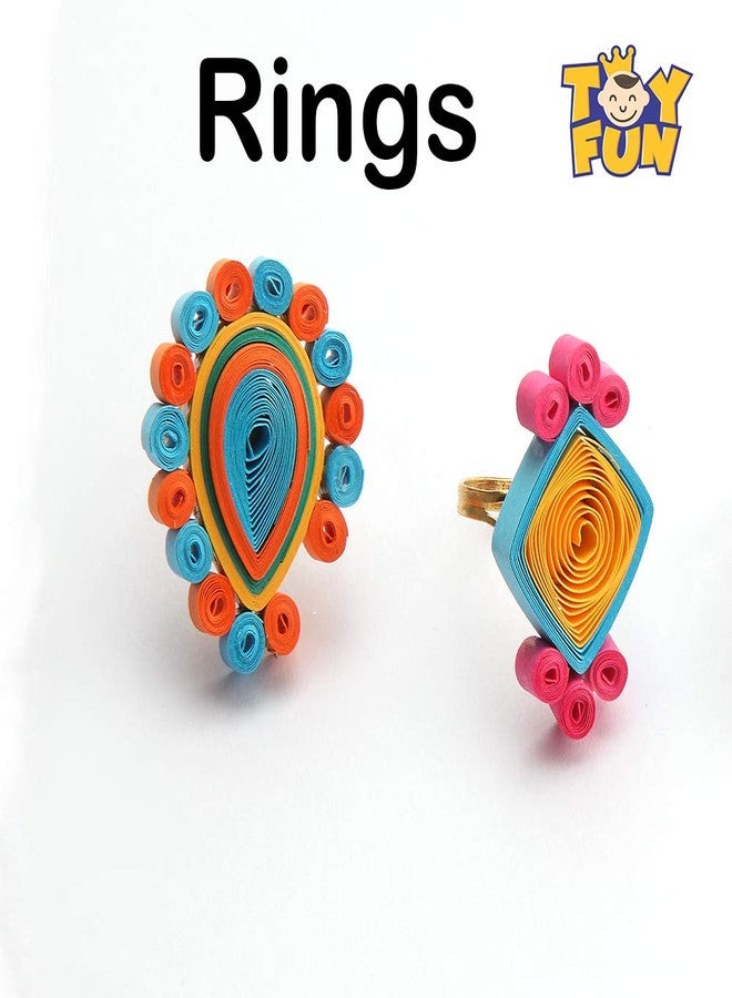 TOY FUN Paper Quilling Jewellery Jr: Art and Craft for Kids & Girls 5 Years and Above, Multicolor - Image 4