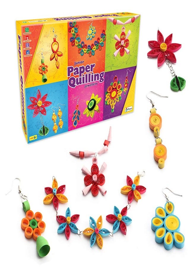 TOY FUN Paper Quilling Jewellery Jr: Art and Craft for Kids & Girls 5 Years and Above, Multicolor - Image 1