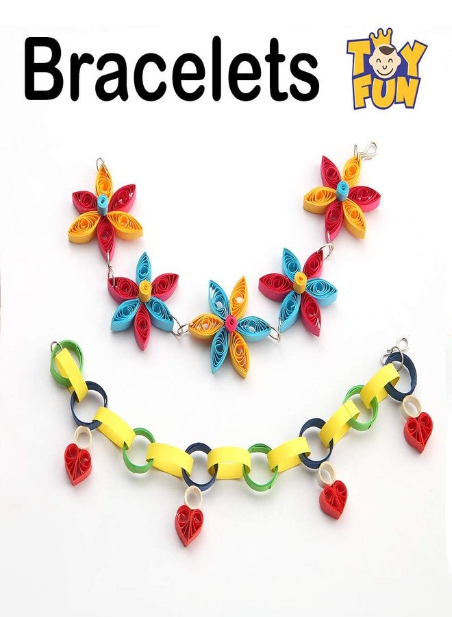 TOY FUN Paper Quilling Jewellery Jr: Art and Craft for Kids & Girls 5 Years and Above, Multicolor - Image 3