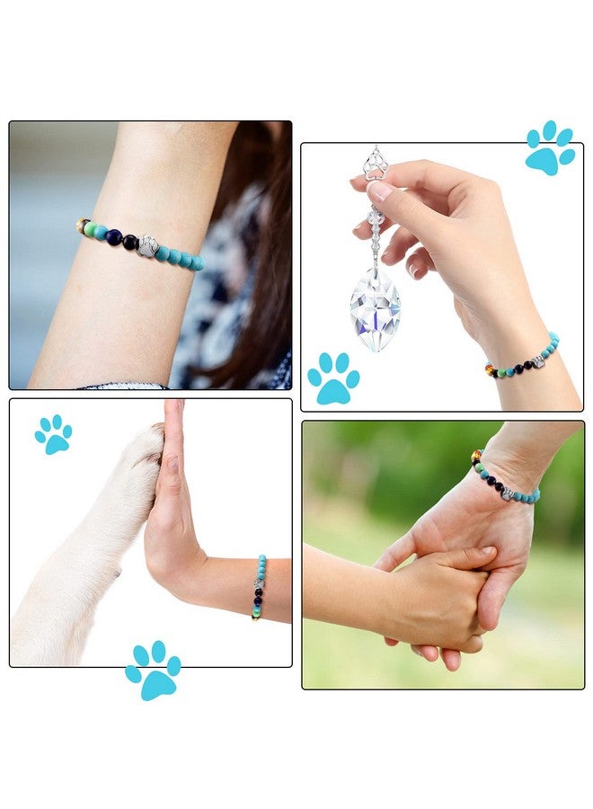 Junkin 3 Pcs Rainbow Bridge Pet Memorial Set Includes Rainbow Bridge Bracelet With Dog Paw Bead Pet Memorial Crystal Wind Chime Pet Sympathy Poem Card For Women Men Pet Lovers  - Image 4