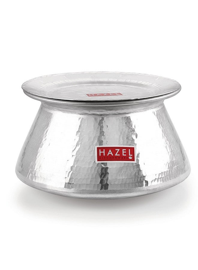 Hazel هازل ألفا وعاء طهي من الفولاذ المقاوم للصدأ مع غطاء، قاع دائري سميك، 22.5 سم، 3 لتر، فضي - Image 5