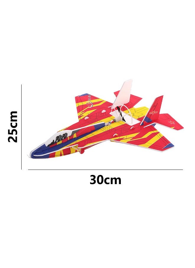 Generic - Foam electric plane, Su-27 fighter jet with twin wings, electric night light, rechargeable electric glider, crash-resistant model plane - Image 1