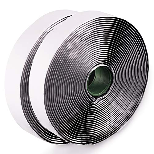 LLPT Hook and Loop Tape Color Black 1 Inch x 23 Feet Each Roll Heavy Duty Adhesive Hook Loop Strip Mounting Tape for Indoor and Outdoor (HTB130) - Image 1