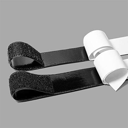 LLPT Hook and Loop Tape Color Black 1 Inch x 23 Feet Each Roll Heavy Duty Adhesive Hook Loop Strip Mounting Tape for Indoor and Outdoor (HTB130) - Image 2