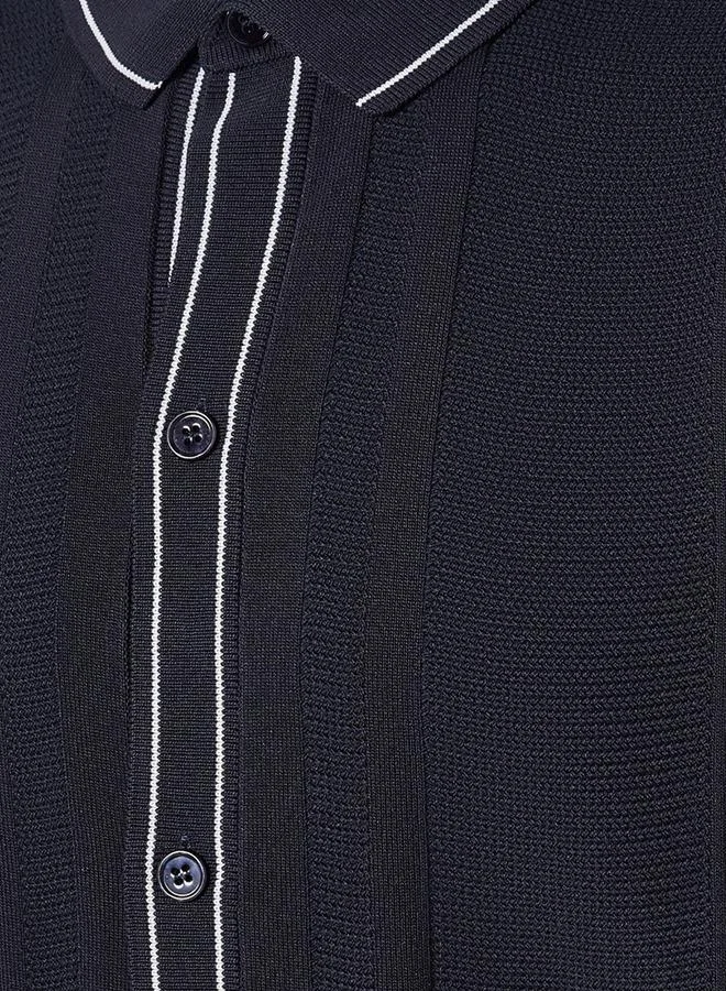 ايكونيك Iconic Regular Fit Collared Textured Short Sleeves Shirt