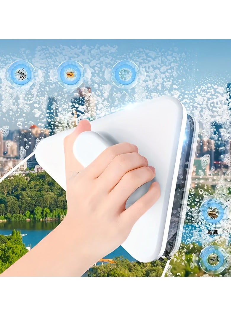 AROAQ Magnetic Window Wiper, a Dual-Sided Tool for Cleaning Glass, Made from Durable Plastic, Perfect for Tall Windows - Image 1