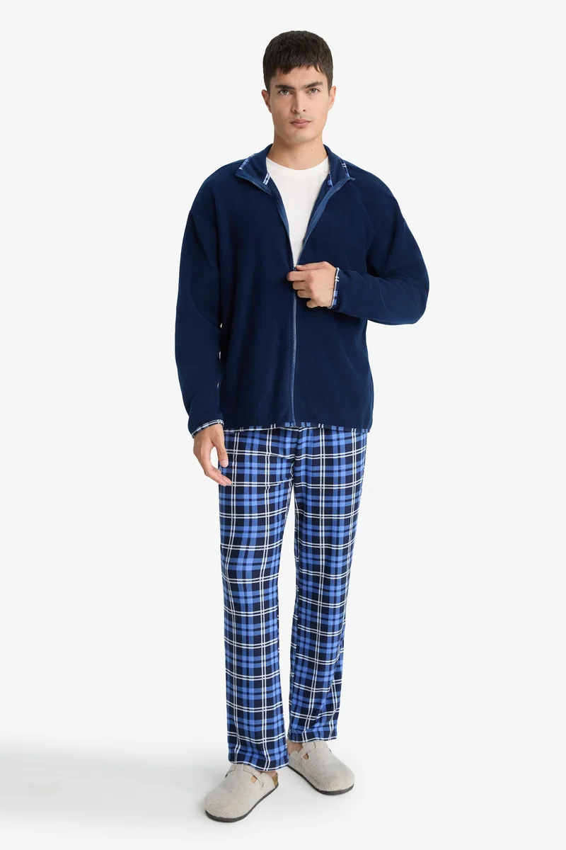 Defacto  Regular Fit Polar Fleece Plaid Pyjamas Pants for Men | Best Price UAE