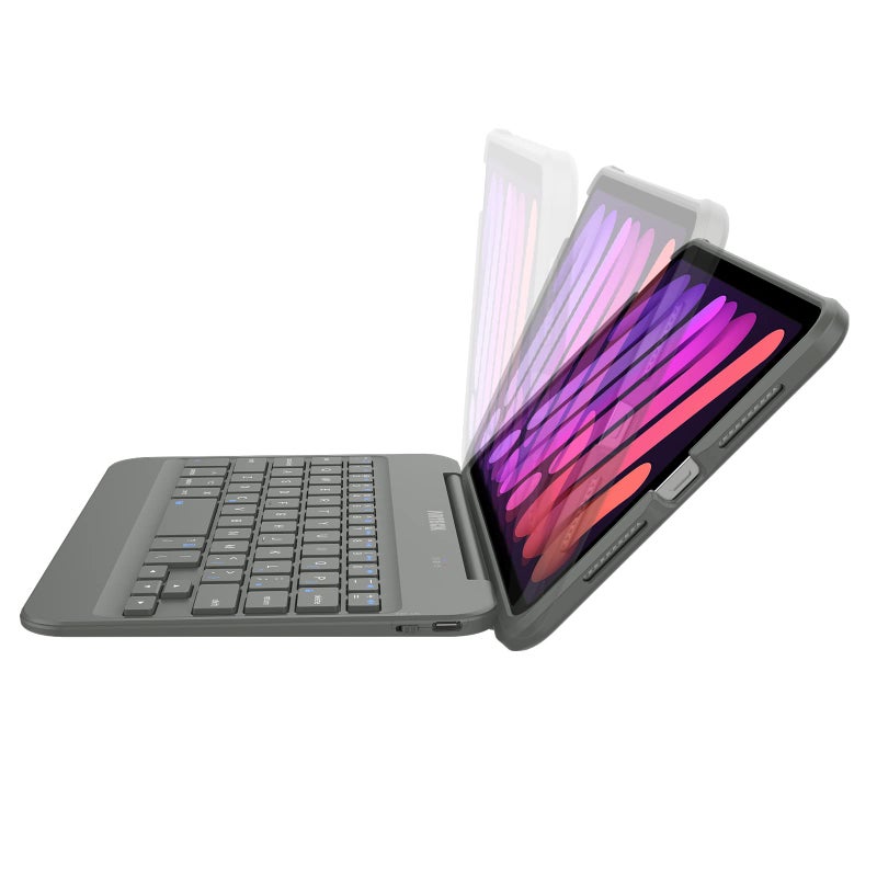 Arteck iPad Mini A17 Pro (8.3-inch) Keyboard Case, Bluetooth Keyboard with Protection Shockproof Case for Apple 8.3-inch iPad Mini A17 Pro and Mini 6 - Image 4