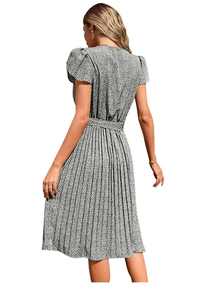 يونيكي Black Printed Knee length Dress