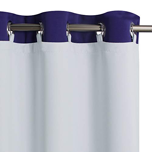 KGORGE Blackout Curtain Liners for Window - Easy Install with Top Tab/Grommets, Light Blocking Privacy Curtain Drapes for 63" Length Panels (2 Pcs, 50"x 59" Each, Grayish White, Rings Included) - Image 1