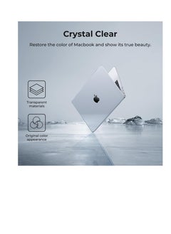 Zexen Case Compatible for New MacBook Air 13.6 inch M3 A3113 M2 A2681 with Touch ID, 2024 2023 2022 Release, Plastic Hard Shell, Smooth Shiny Surface, Crystal Clear  - Image 3