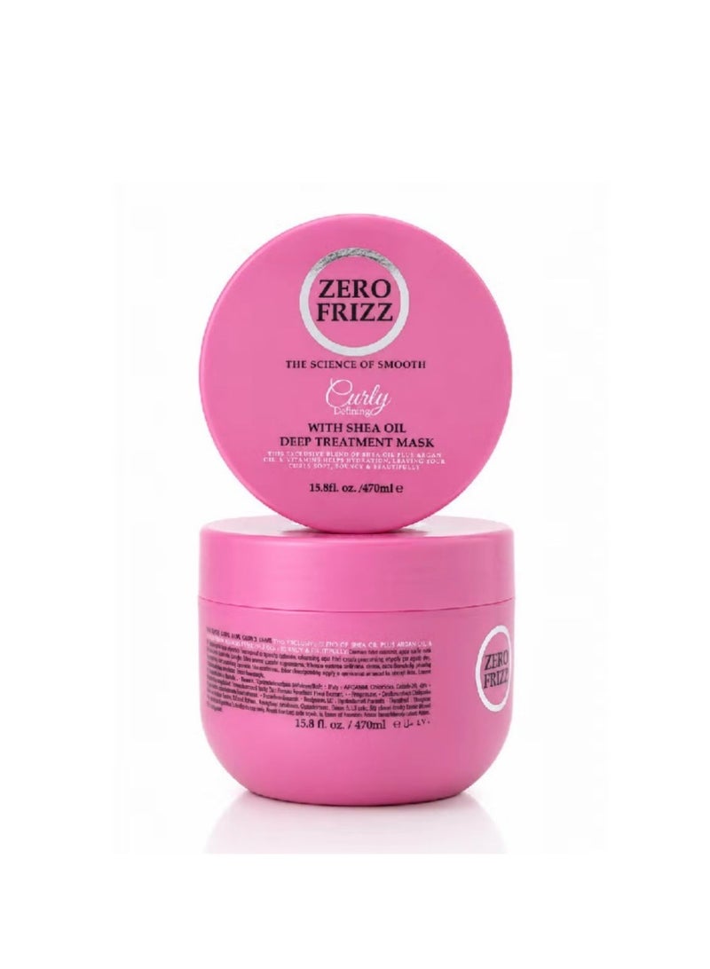 Zero Frizz Curly Defining Deep Treatment Mask with Shea Oil, 470ml - Image 1