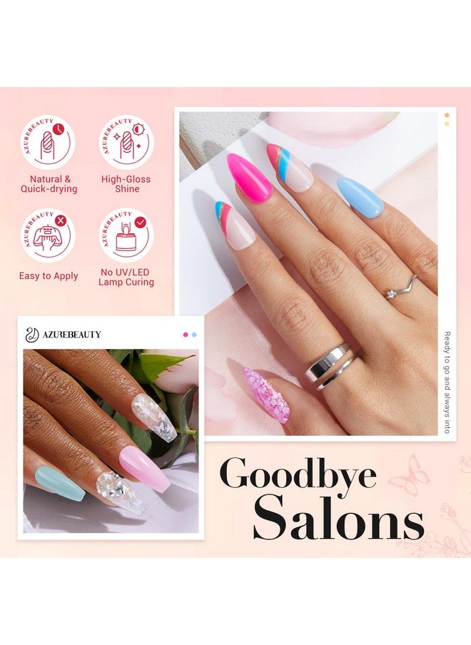 AZUREBEAUTY 170Pcs Dip Powder Nail Kit Starter Spring Summer 36 Colors Pink Purple Blue Yellow Dip Powder Liquid Set With Topbase Coat Activator & Removal Accessories Set For French Nails Art Gifts  - Image 4