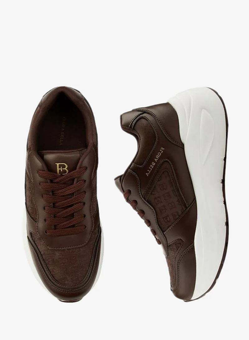 Flora Bella By Shoexpress Panelled Sneakers with Hook and Loop Closure