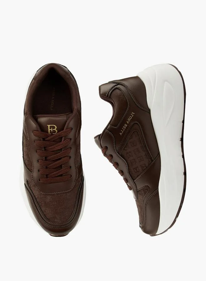 Flora Bella By Shoexpress Panelled Sneakers With Lace-Up Closure