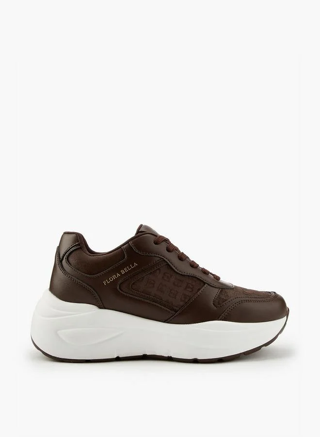 Flora Bella By Shoexpress Panelled Sneakers With Lace-Up Closure