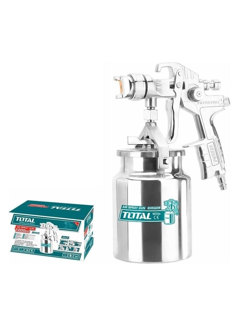 TOTAL HVLP Air Spray Gun - 1000cc, Adjustable Nozzle, Multiple Connectors - Image 1