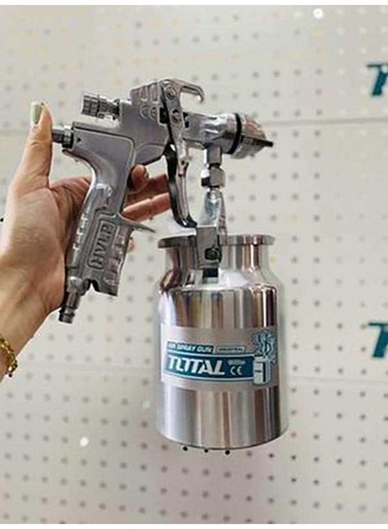 TOTAL HVLP Air Spray Gun - 1000cc, Adjustable Nozzle, Multiple Connectors - Image 3