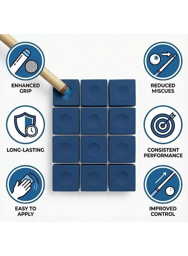 Master Premium Billiard Pool Cue Chalk Set - Enhanced Grip, Reduced Miscues & Dust-Free Long-Lasting Performance - Image 2