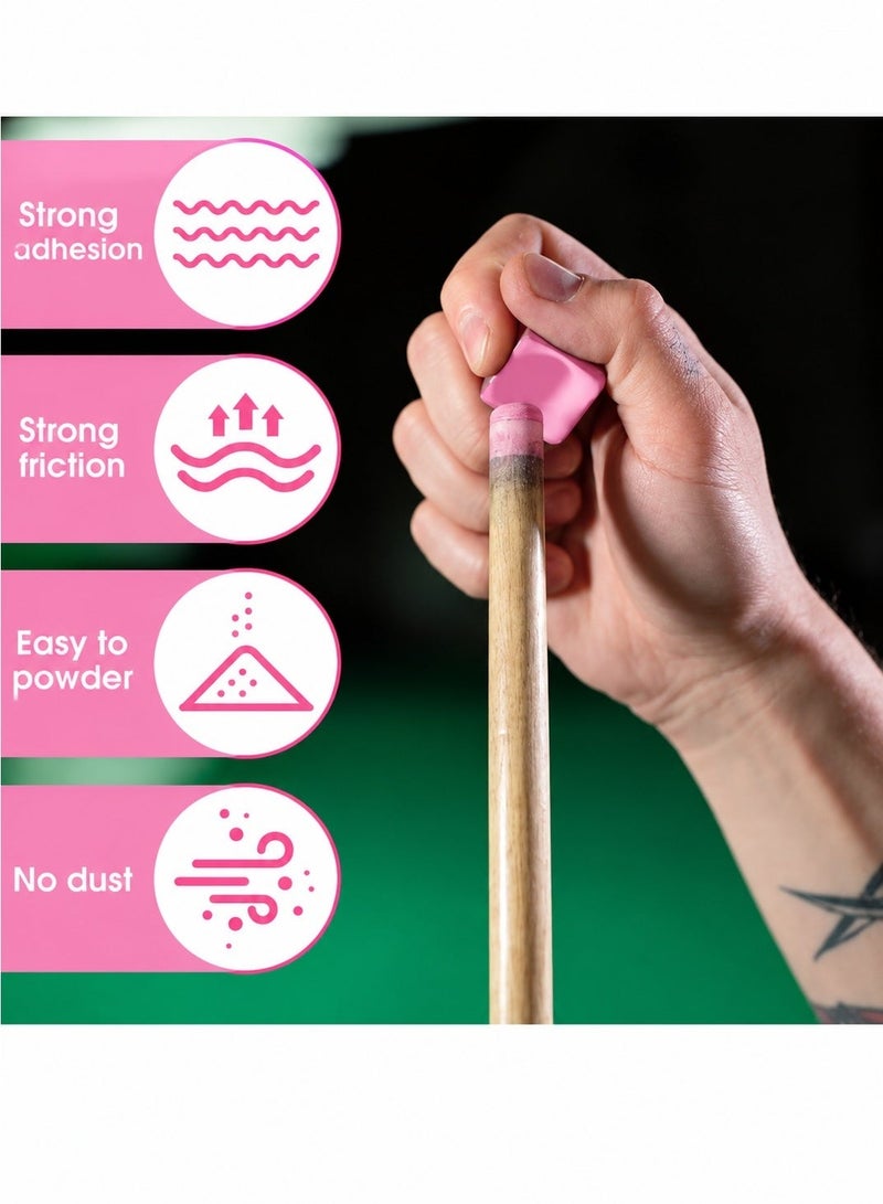 Master Premium Billiard Pool Cue Chalk Set - Enhanced Grip, Reduced Miscues & Dust-Free Long-Lasting Performance - Image 4