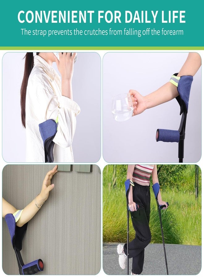 lefeke Forearm Crutch Pads and Hand Grip Covers for Open Cuff Crutches Forearm Crutches Accessories ,Moisture Wicking Breathable Forearm Crutch Covers with Elastic Strap Increases Walking Comfort（Only 1 set） - Image 4