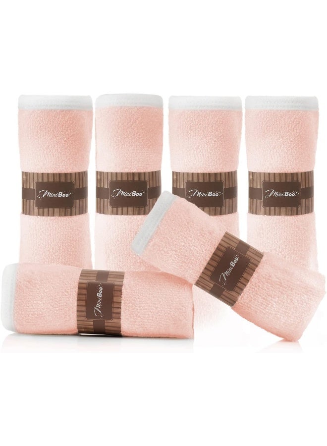 MINIBOO Premium Baby Washcloths for Sensitive Skin - Extra Soft and Absorbent Rayon from Bamboo Face Cloths and Newborn Bath Face Towel - Perfect as Baby Gifts - Image 1