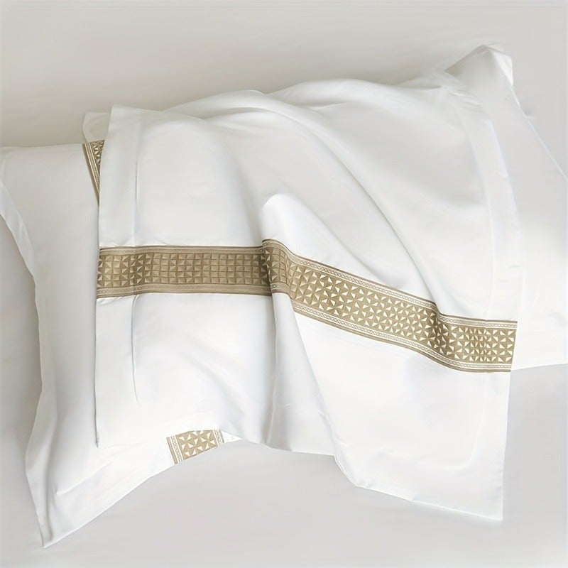 3pcs Set Duvet Cover And Pillowcase Set Down Comforter Cover Star Hotel Style Suitable for Home Travel Bedroom Hotel Multi-Purpose Quilt Cover 1 Pillowcases 2 No Pillow Core No Quilt Core Easy And Stylish Soft And Skin-Friendly Fabric Brushed Proces - Image 4