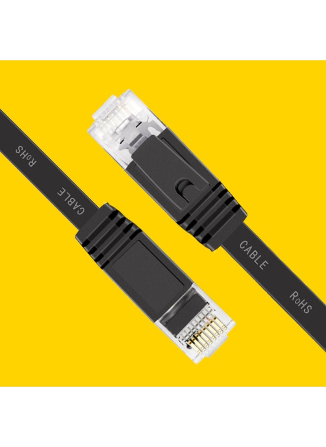 Generic [Source Factory] Category 6 Gigabit Pure Copper Network Cable Home Office High-speed Transmission Computer Broadband Cable-Color:Six Types Of Black Flat Wire [gigabit Network Cable] Pure Copper Core★Gigabit Full Speed-Line Length:5 M  - Image 3
