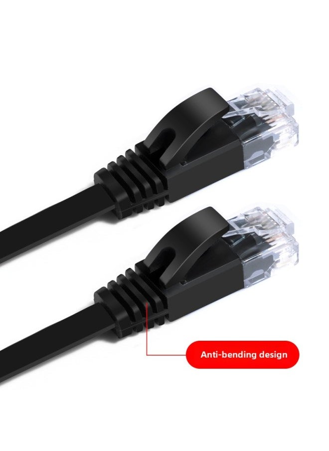 Generic [Source Factory] Category 6 Gigabit Pure Copper Network Cable Home Office High-speed Transmission Computer Broadband Cable-Color:Six Types Of Black Flat Wire [gigabit Network Cable] Pure Copper Core★Gigabit Full Speed-Line Length:5 M  - Image 4