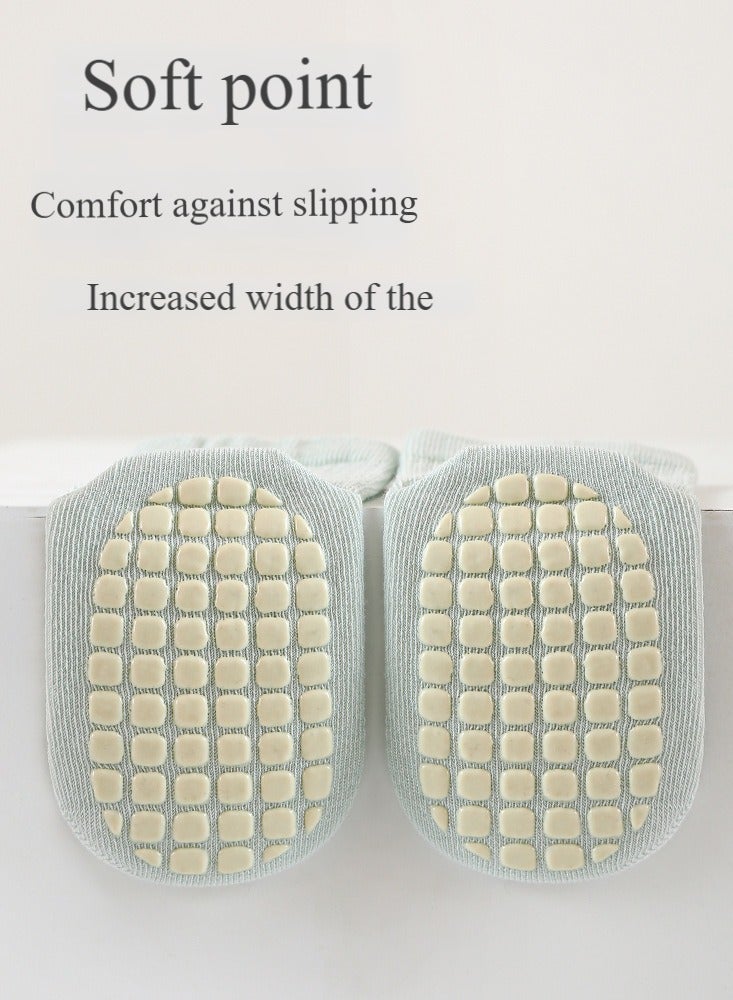 بيبي 3 قطع من جوارب الأطفال القطنية الناعمة غير القابلة للانزلاق والقابلة للتنفس للأطفال الصغار والأولاد والبنات - مقاس واحد، أزرق - Image 2