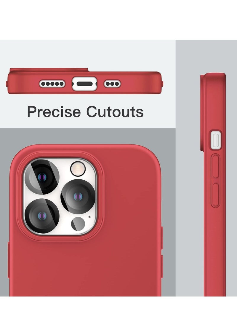 BORTONY - iPhone 15 Pro Max Cover with 2 Pack Screen Protector + 2 Pack Camera Lens Protector Liquid Silicone Full Body Protection Shockproof Drop Protection Case 6.7 inches - Image 1