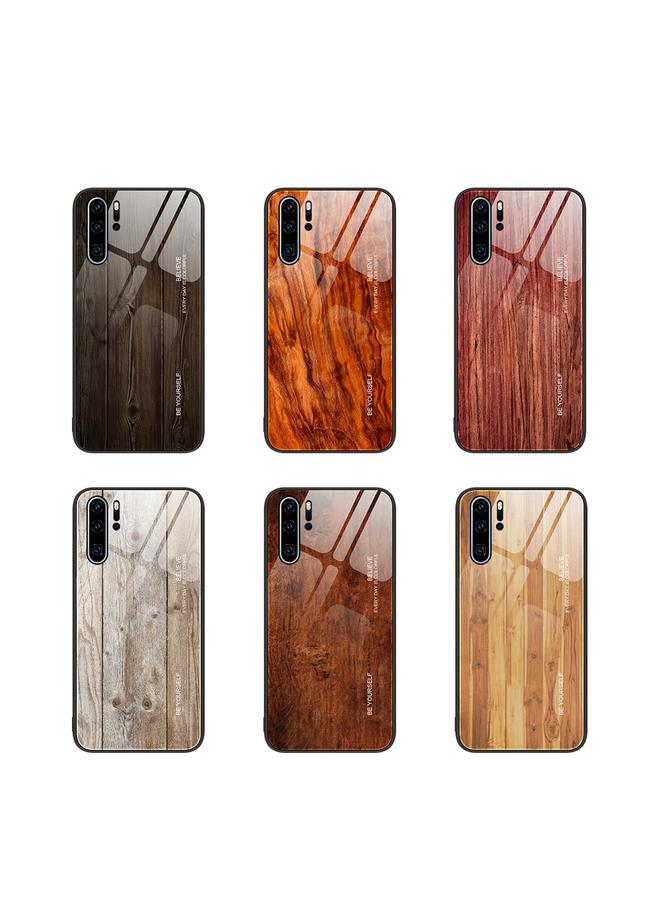 Green Tiger Case For Huawei P30 Pro Wood Grain Glass Protective Case - Image 2