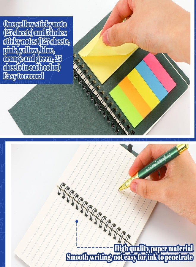 Zhanmai 30 Sets Team Gift for Employees Spiral Notebook Inspirational Leather Journals Thank You Team Gifts with Bamboo Ballpoint Pens Colored Sticky Index Tabs for Staff Coworker(Team Theme) - Image 5