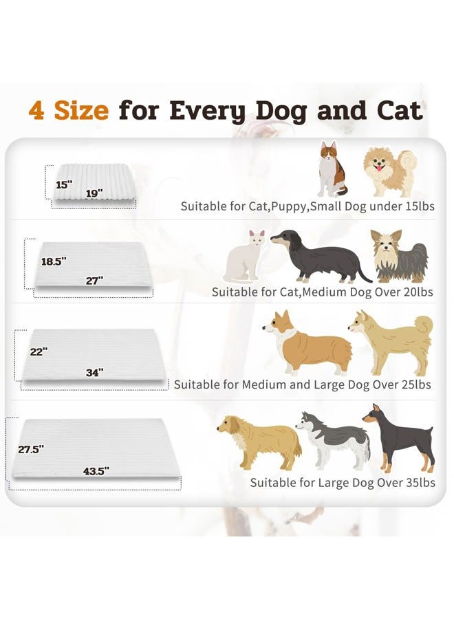 NWK Pack of 4 Fluffy Self Warming Cat Mat, Heated Cat Blanket, Thermal Dog Mat, Washable, Non-Slip Bottom for Sofa & Crate & Kennel & Car Seat (White, Small (19'' X 15'' X 0.7'')) - Image 5