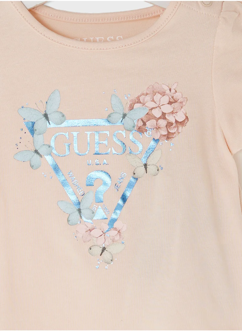 GUESS Kids Logo Crew Neck T-Shirt