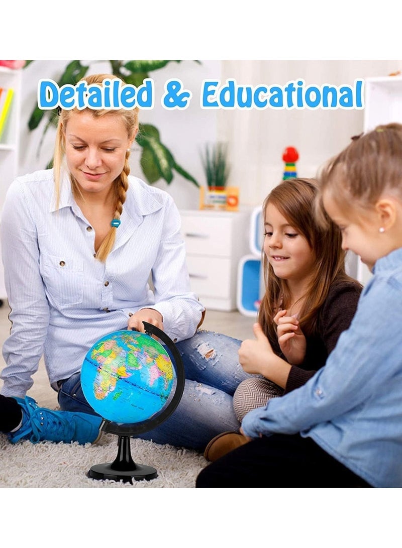 ATKET World Mini Globe For Kids Learning With Axis 14.2cm Diameter - Image 3