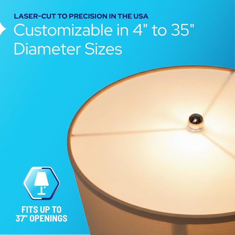 KASTLITE Custom Cut Round Lamp Shade Diffuser – 1/8” Thick Frosted White Acrylic Disc with 3/8" Center Hole – Softens Drum, Table, Pendant & Ceiling Lights – Lampshade Cover for Custom Openings - Image 3