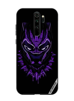 Protective Case Cover For Xiaomi Redmi Note 8 Pro Black Panther Design Multicolour