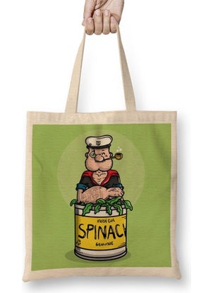 Print Shop Popeye Spinach Popeye Tote Bag Long Handle