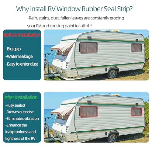 Tintvent RV Window Seal, Windshield Weather Stripping for Automotive, Boat, Truck and Van, 26Feet (8 Meter) - Image 3