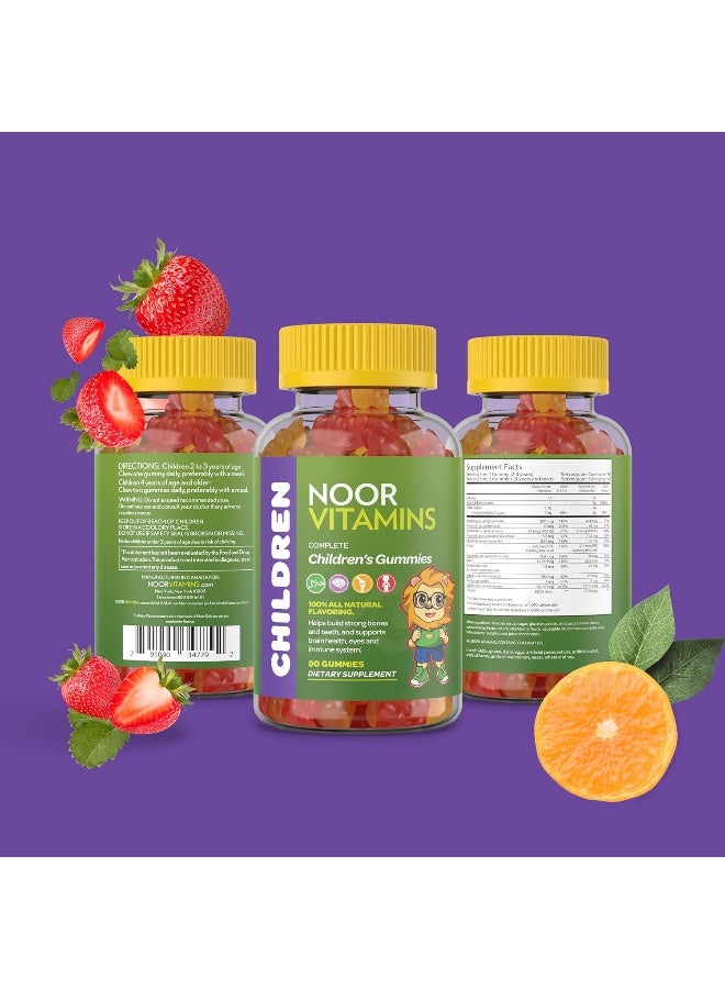 Noor Vitamins Halal Vitamins, Kids Vitamins, Kids Multivitamin Gummies : Vitamin C For Kids, D3, And Zinc For Immunity, B6 B12 For Energy. Non-Gmo, Halal Gummies - 90 Count Gummy Vitamins For Kids - Image 5