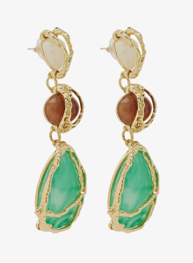 ELLA Multicolor Drop Down Earrings - Image 1