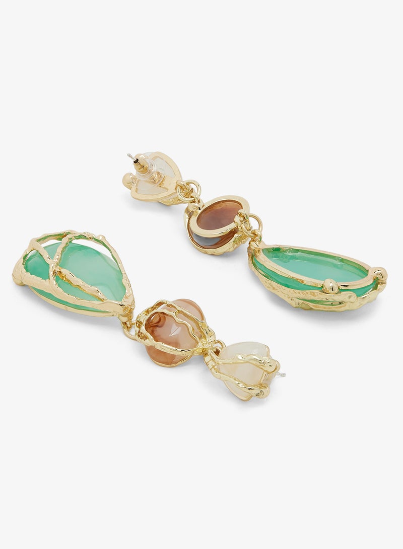 ELLA Multicolor Drop Down Earrings - Image 2